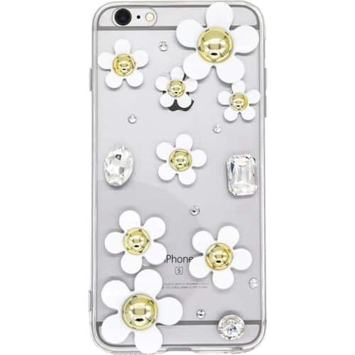 Unmanned - 3D Daisy Case for Apple® iPhone® 6 and 6s - White - Larger Front