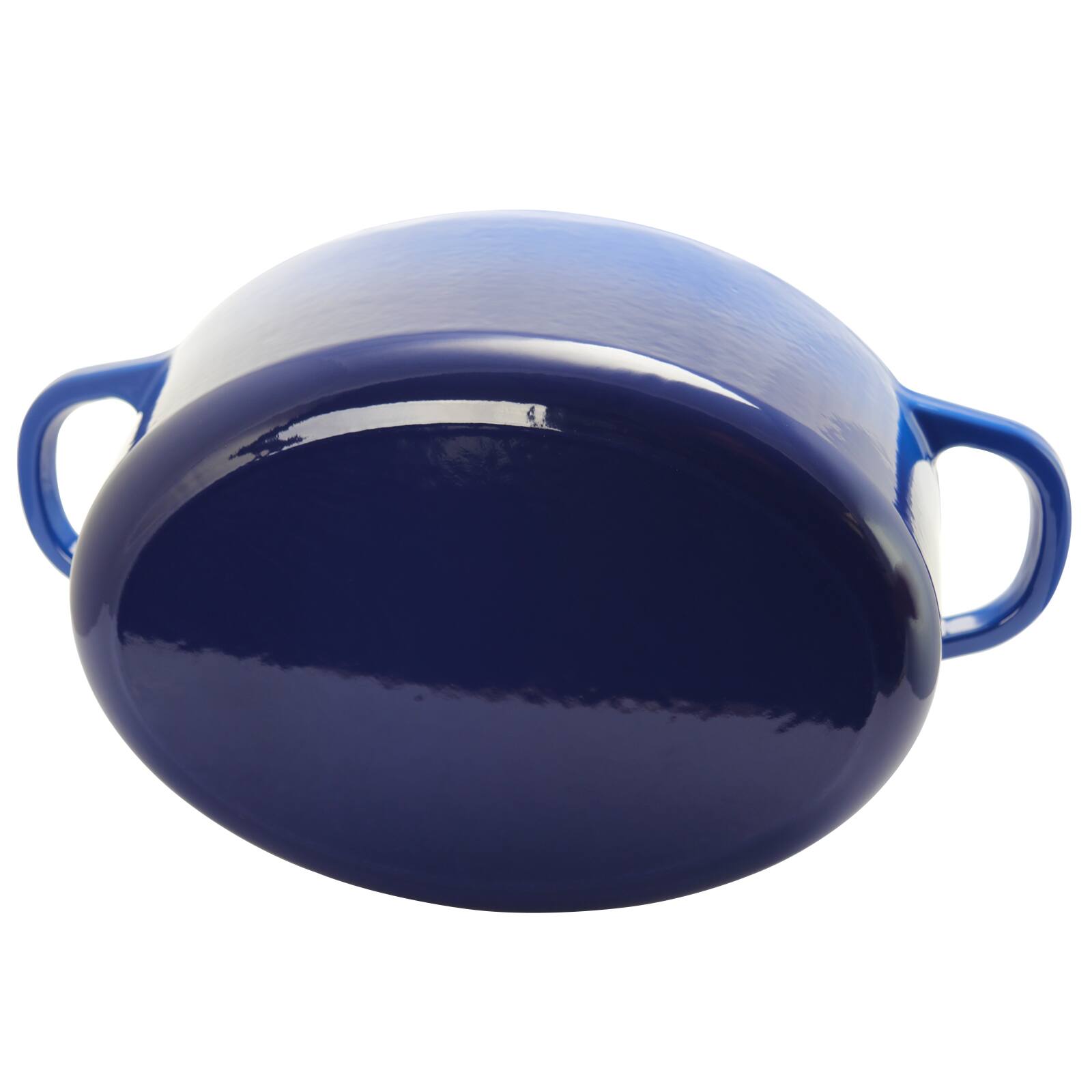 Alt View 3. Crockpot - Crock Pot Artisan 7 Quart Enameled Cast Iron Oval Dutch Oven in Sapphire Blue - Sapphire Blue.