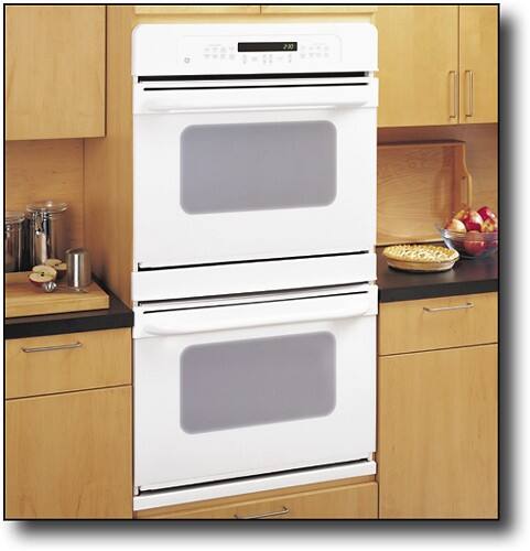 Front Standard. GE - 30" Built-in Double Electric Wall Oven - White.