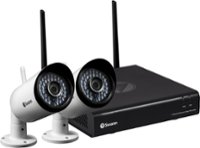 Front Zoom. Swann - 4-Channel, 2-Camera Indoor/Outdoor Wireless 1080p 1Tb DVR Surveillance System - Black/White.