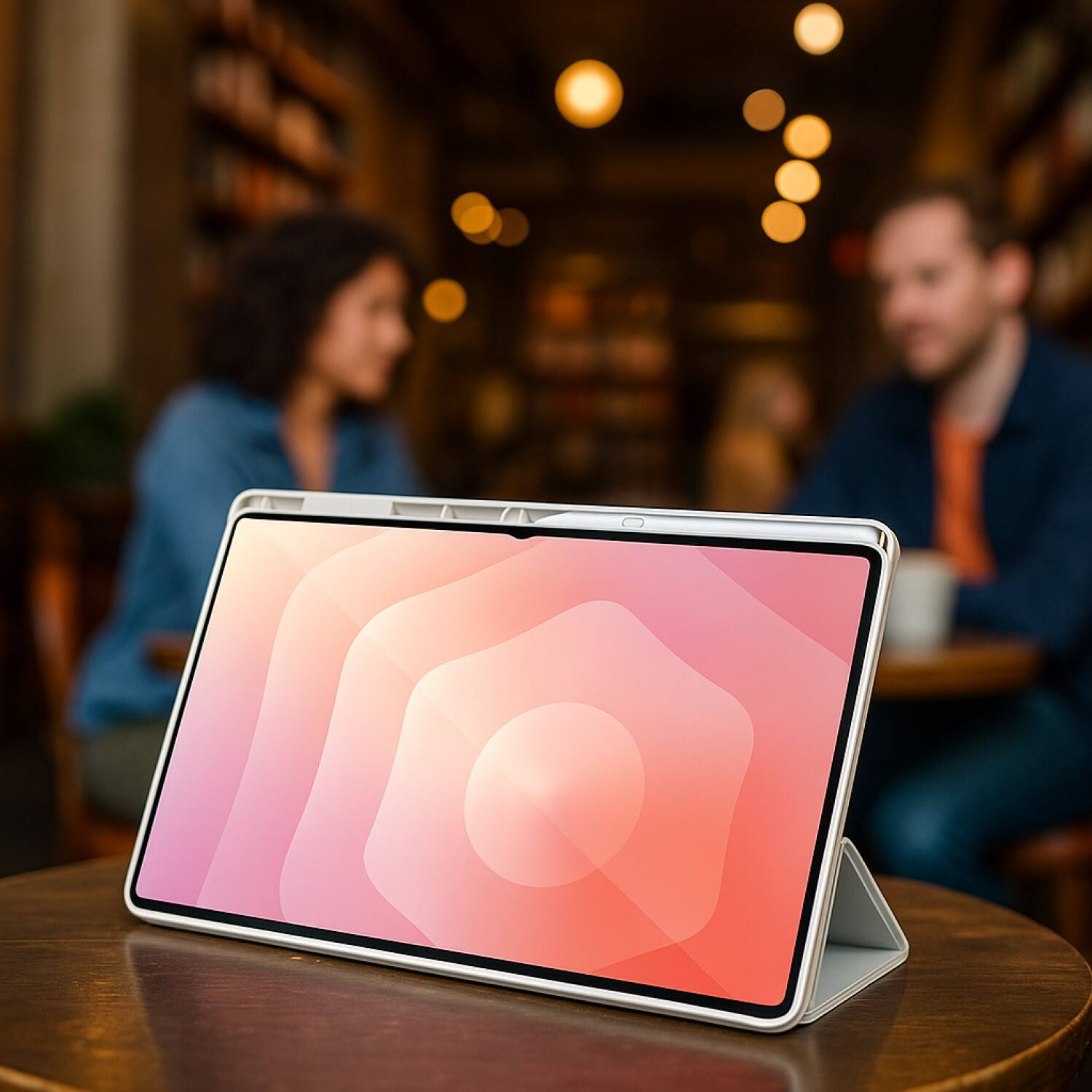 Alt View 1. SaharaCase - Samsung Galaxy Tab S11 Ultra Folio Case | Transparent Back | Slim & Durable | Venture Series - Lime Stone Gray.