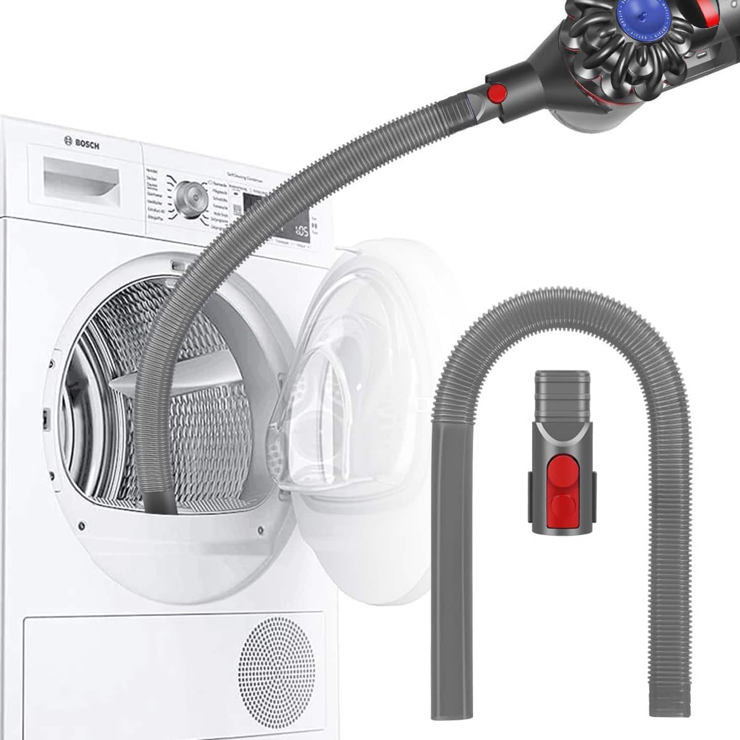 Giantpower - Dryer Vent Cleaner Kit Compatible with Dyson V7 V8 V10 V11 V12 V15, Dryer Lint Vacuum Attachment Removes Deep Lint