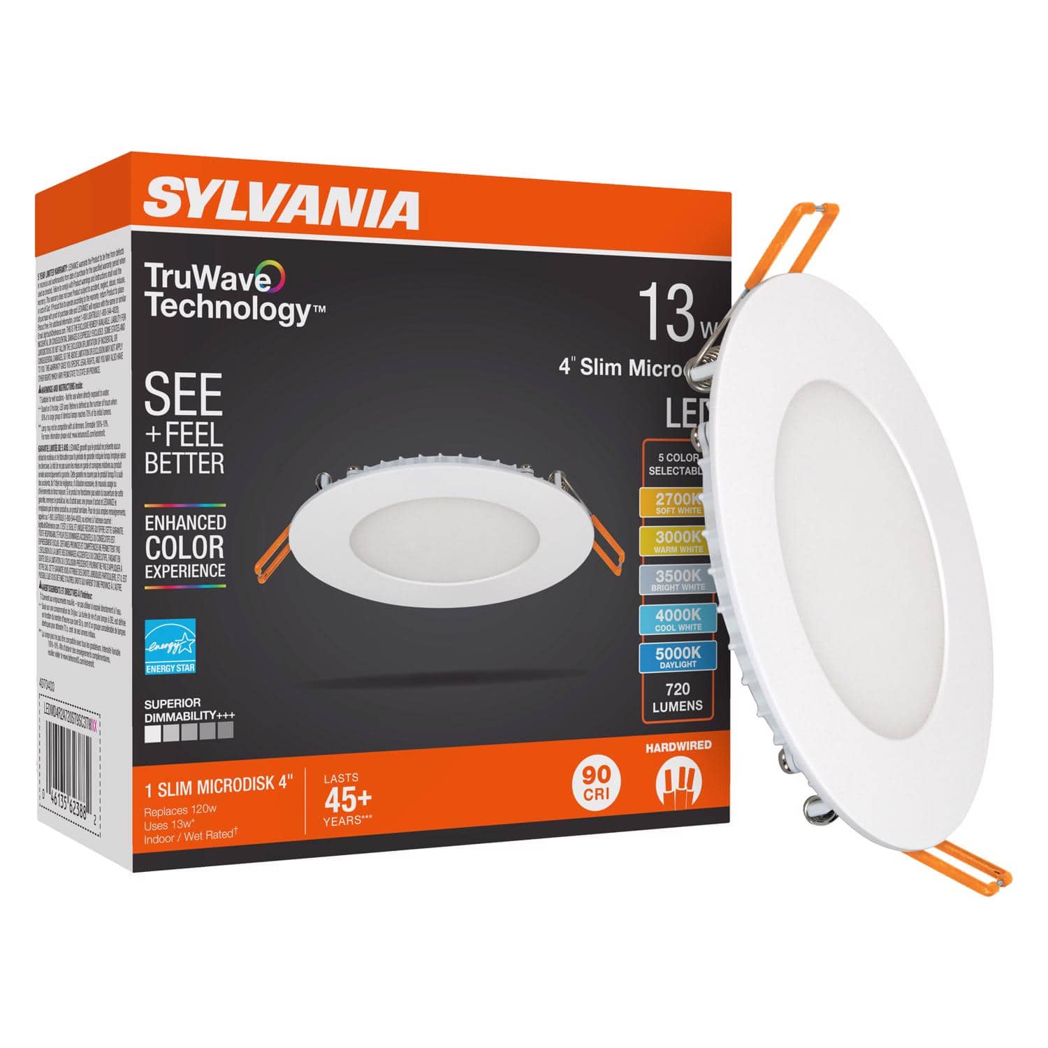 Sylvania - TruWave White LED Canless Recessed Downlight 13 W