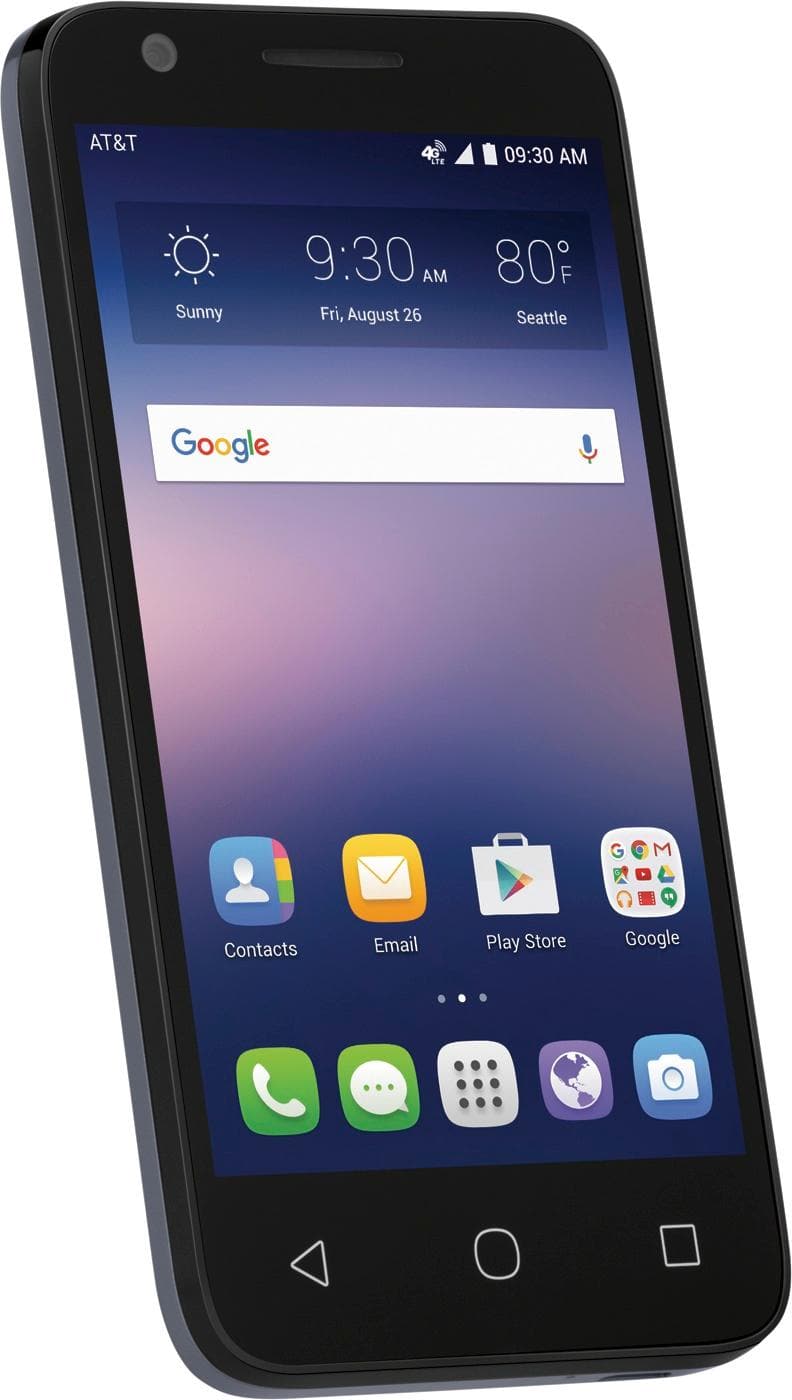 Angle. AT&T Prepaid - Alcatel Ideal 4G LTE with 8GB Memory Prepaid Cell Phone.