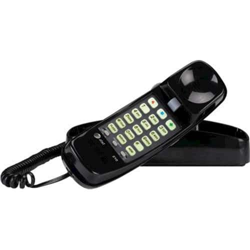 Angle. AT&T - 210B Corded Trimline® Phone - Black.