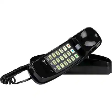 Angle. AT&T - 210B Corded Trimline® Phone - Black.