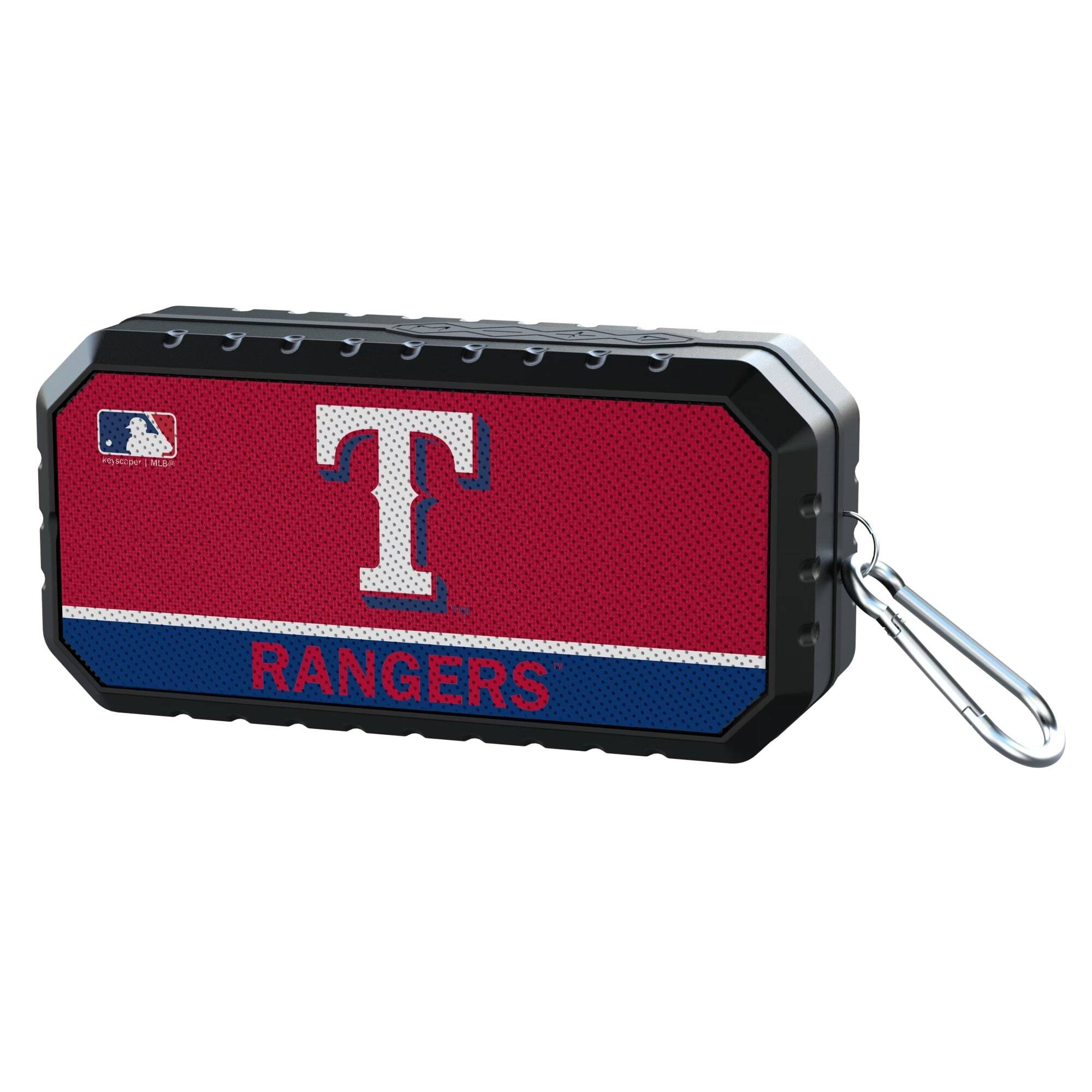 Alt View 1. Keyscaper - Texas Rangers End Zone Water Resistant Bluetooth Speaker - Multicolor.