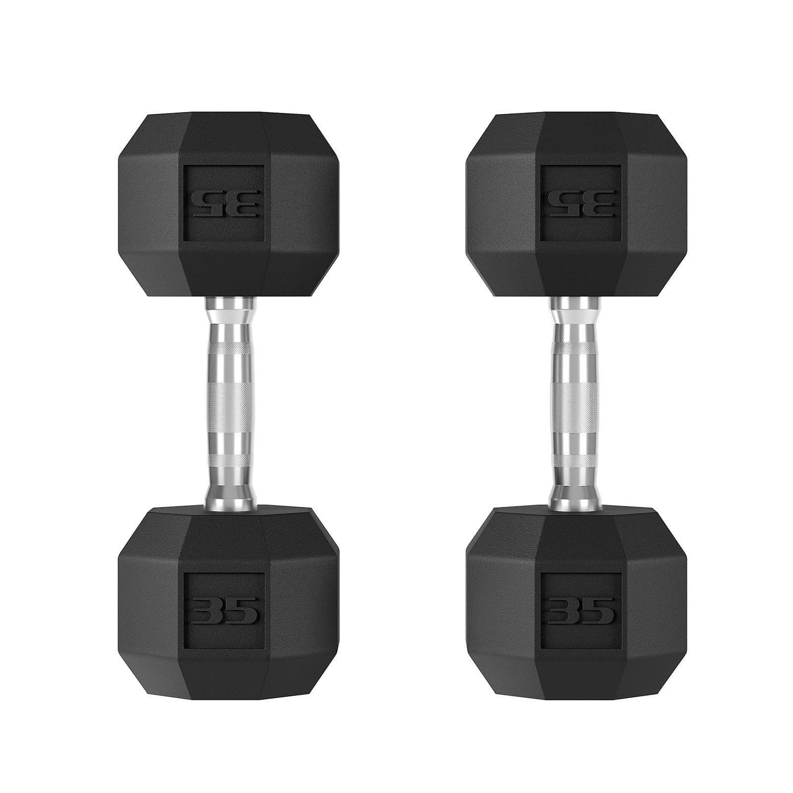 Babevy - Dumbbell Set of 2, Exercises Fitness Free Weights Dumbbells Set, Hand Weight for Strength Training - Black