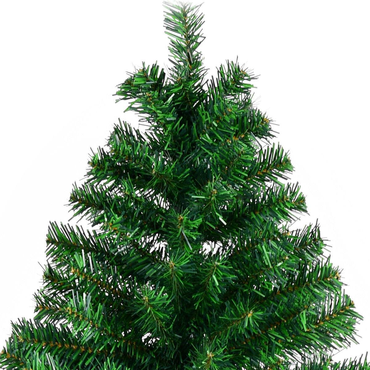Alt View 15. Costway - 6FT PVC Christmas Tree 1000 Tips Hinged Solid Metal Legs - Green.