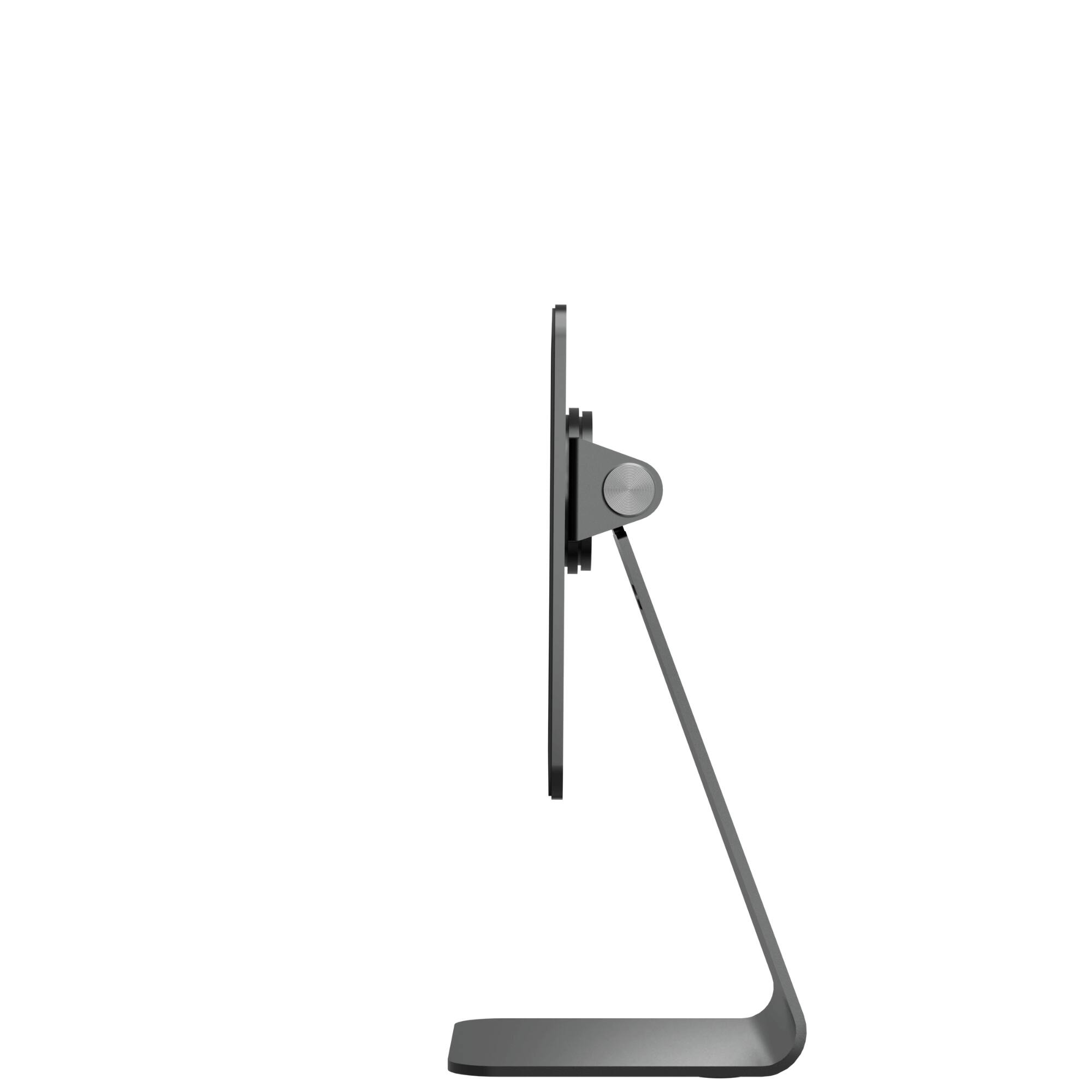 Left. Cygnett - MagStand for iPad 10.9/11" with Soft Silicon Face for iPad Attachment - Grey.