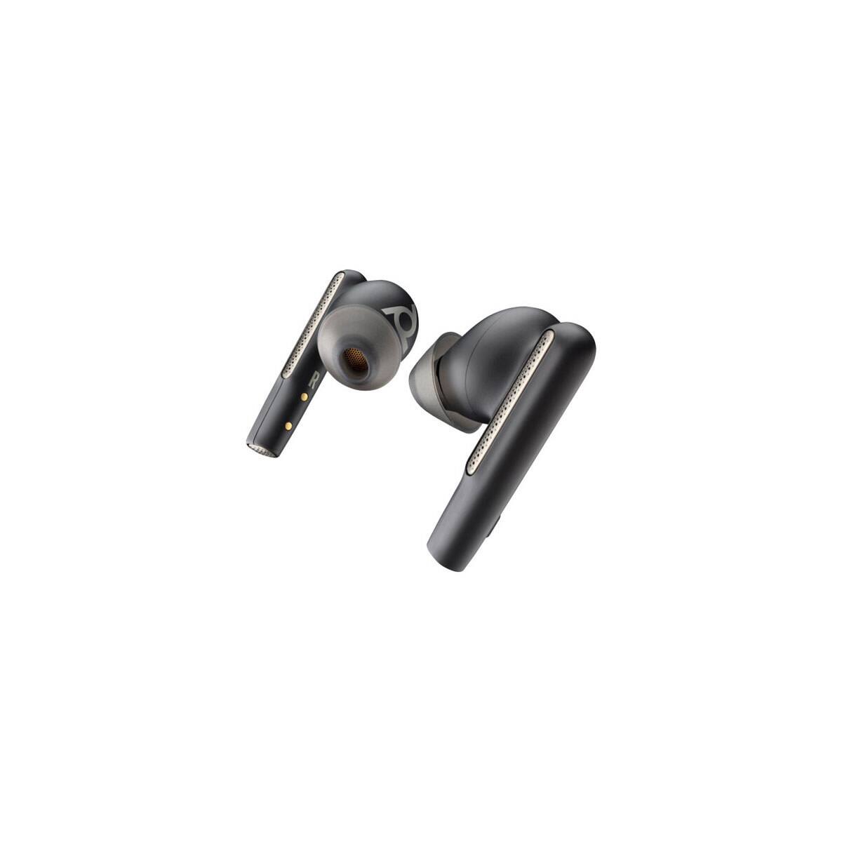 Alt View 3. HP - HP Poly Voyager Free 60+ UC True Wireless Active Noise Canceling Earbuds, Zoom Certified, Carbon Black - Black.