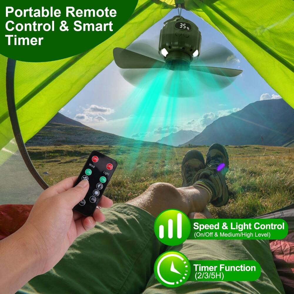 Portable Remote Control & Smart Timer

35% OFF

Wind OFF ON Light 5 ON 0 h

SN

Speed & Light Control (On/Off & Medium/High Level)

Timer Function (2/3/5H)