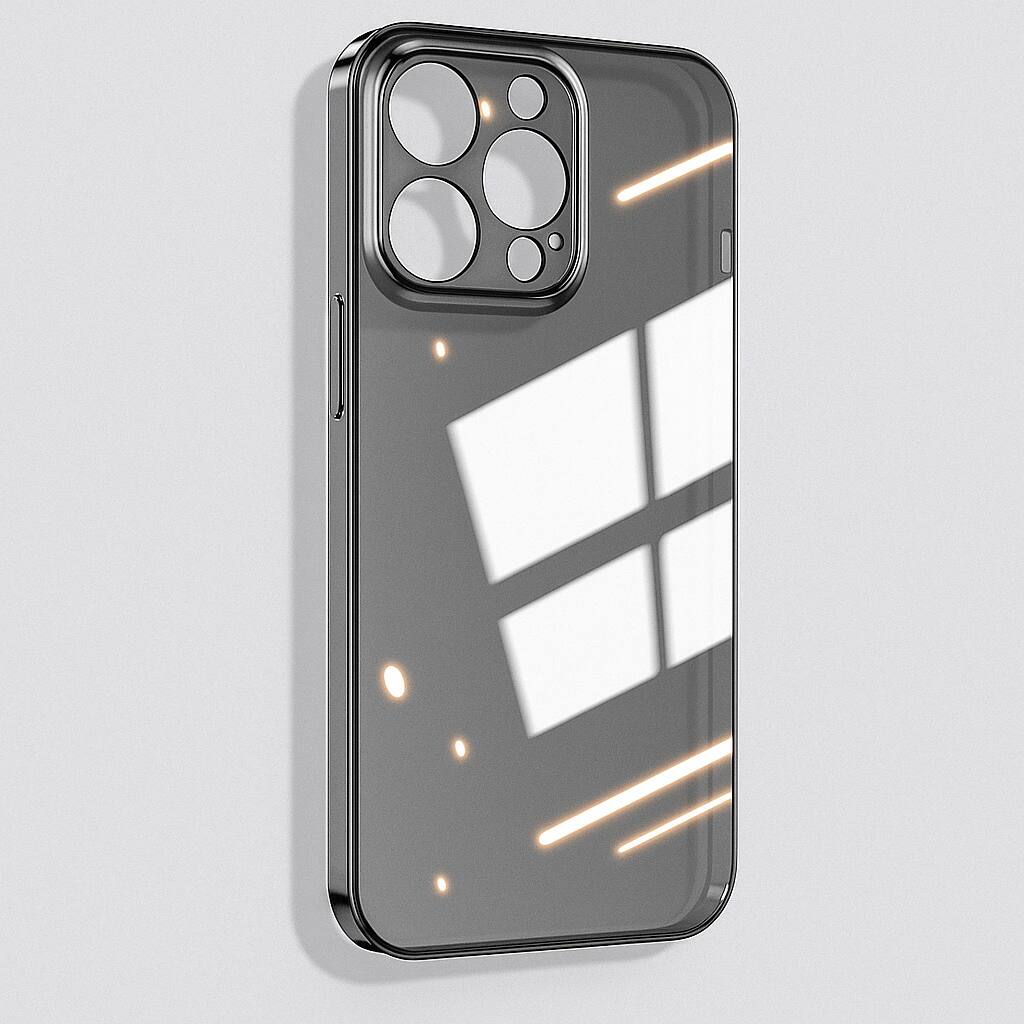 Angle. SaharaCase - Venture Series Ultra Thin Case for iPhone 15 Pro - Smoke Clear - Clear.