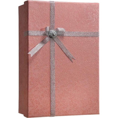 Barska - Gift Box Lock Box with Key Lock - Pink flower - Larger Front
