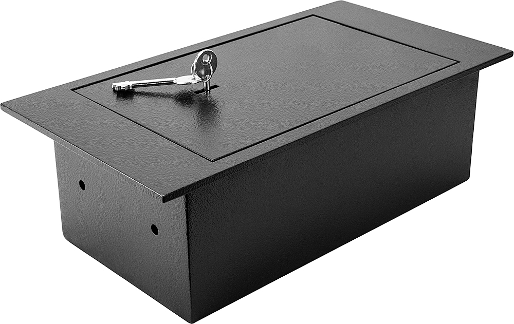 Angle View: Barska - Floor Safe With Key Lock 0.22 Cubic Ft AX12656 - Black