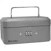 Barska - 6 Inch Cash Box with Combination Lock Gray - Black - Angle_Zoom