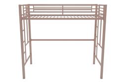 DHP - Benjamin Metal Twin-Size Loft Bed - Pink - Front_Zoom