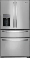 Whirlpool - 26 cu. ft. French Door Refrigerator with Prep & Store Bins - Stainless Steel - Front_Zoom