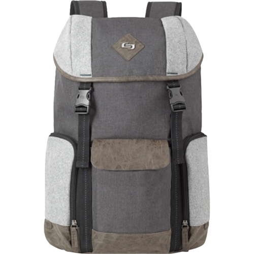 Vervagen paniek aftrekken Best Buy: Solo New York Urban Collection Nomad Laptop Backpack Gray/Tan  UBN730-10
