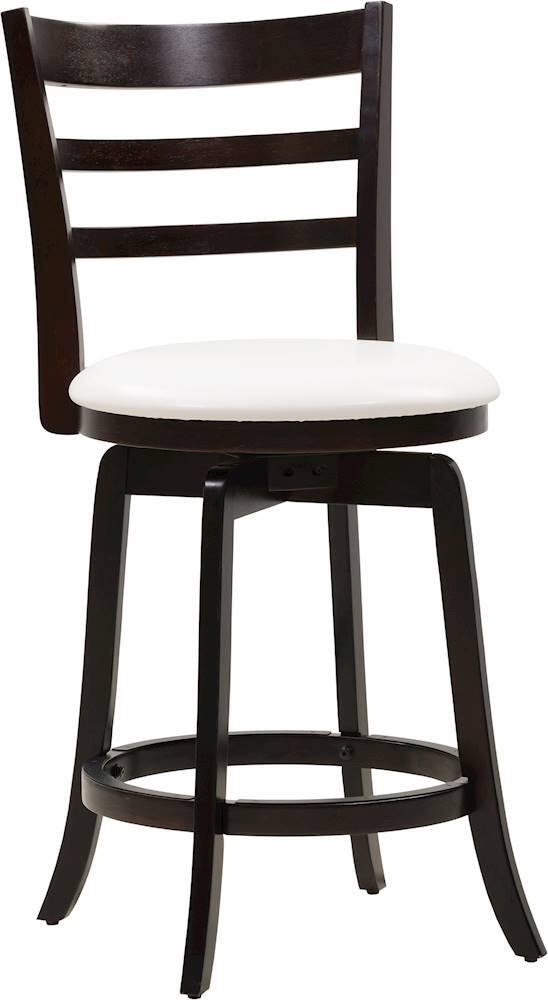 Angle View: CorLiving - Woodgrove Three Bar Design 39" Wood Barstool - Espresso/White