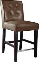 CorLiving - Bar Bonded Leather Chair - Dark Brown / Dark Espresso - Angle_Zoom