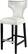 Alt View 11. CorLiving - Bonded Leather Chair (Set of 2) - White / Dark Espresso.