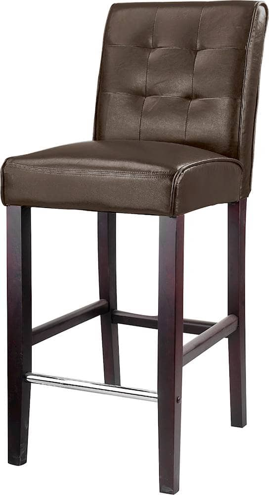 Left View: CorLiving - Antonio Counter Height Barstool - Dark Brown