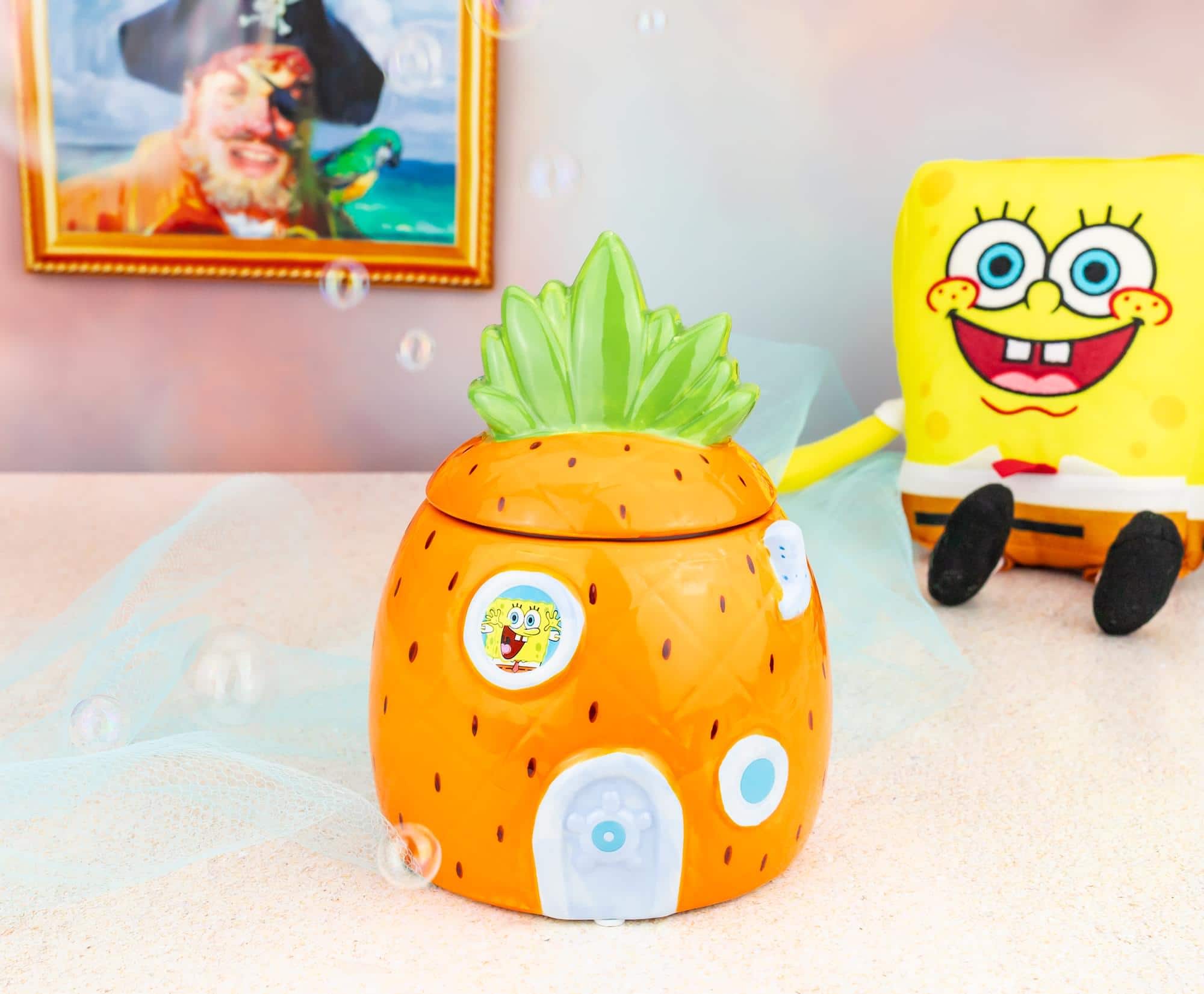 うみ◆ヘキサゴンフラワーカービング・カーネリアン×スキャポライト×あこや Silver Buffalo Nickelodeon SpongeBob SquarePants Pineapple House