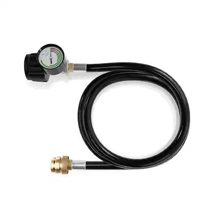 Front. Empava - 5ft Propane Adapter Hose – 1LB to 20LB Tank Converter with Leak Detector, CSA Certified for Camping/Grills - Black.