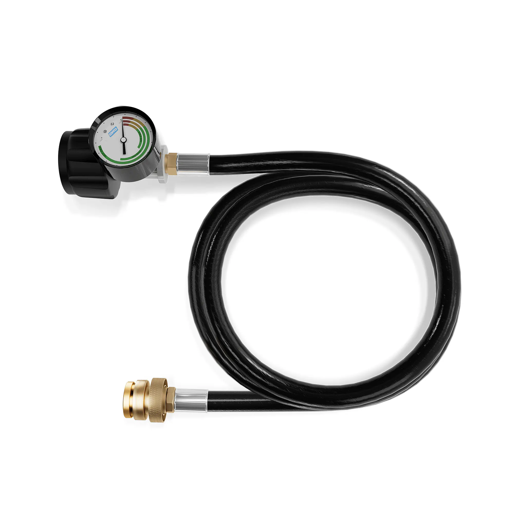 Empava - 5ft Propane Adapter Hose – 1LB to 20LB Tank Converter with Leak Detector, CSA Certified for Camping/Grills - Black