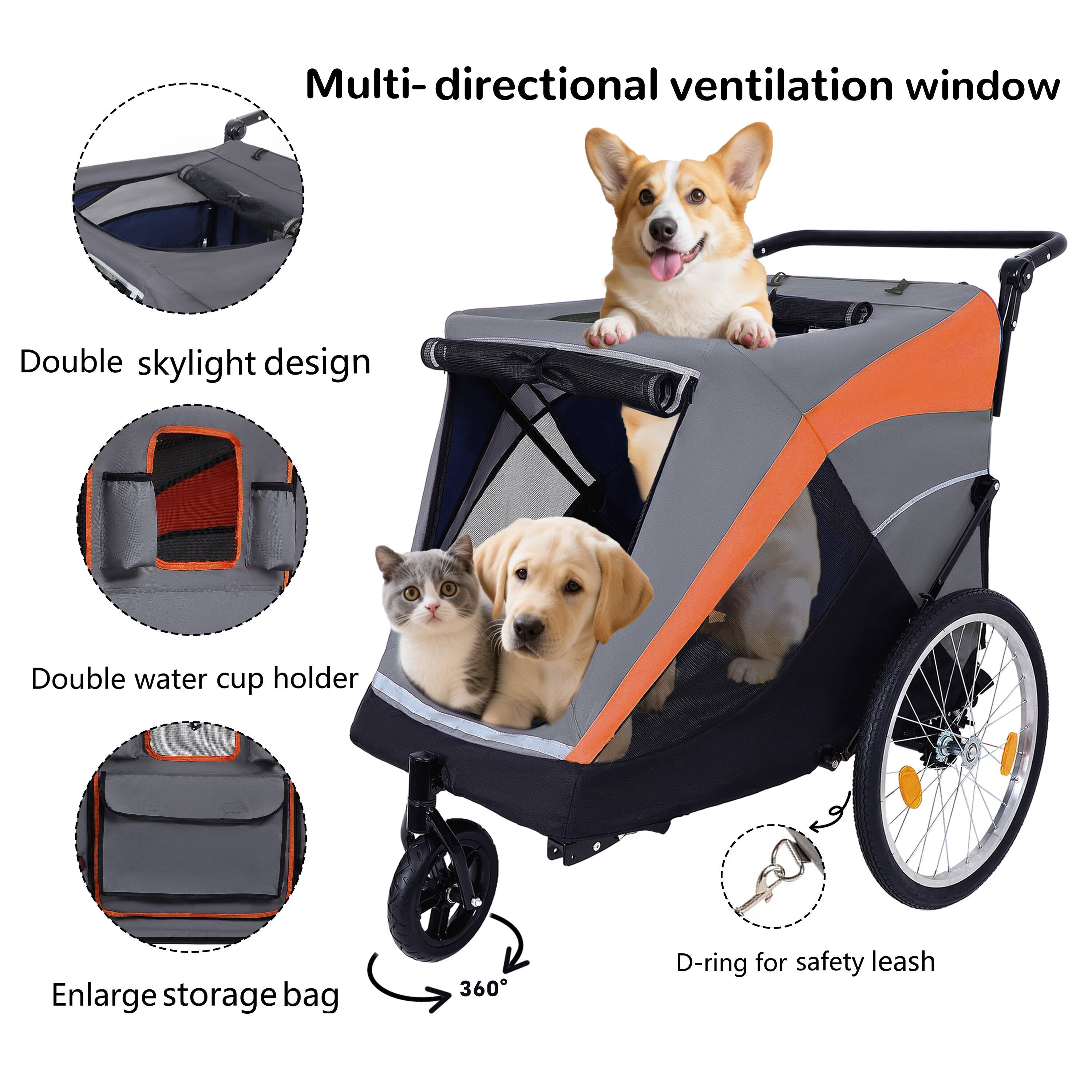 Multi-directional ventilation window  
Double skylight design  
Double water cup holder  
Enlarge storage bag  
360°  
D-ring for safety leash
