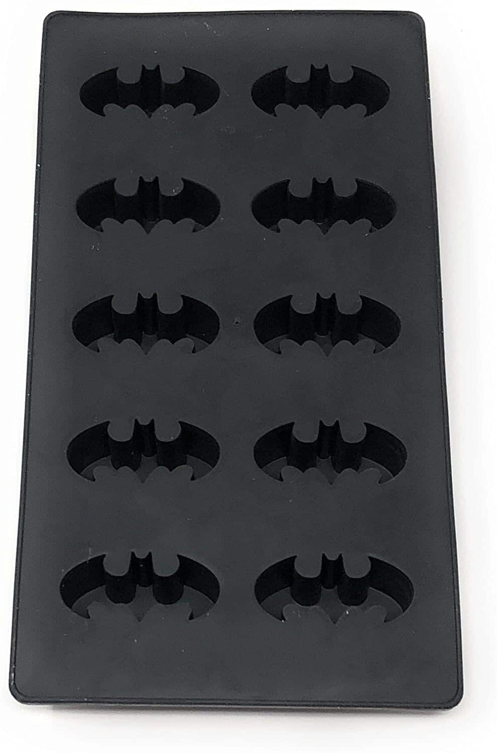 DC Universe - DC Comics Batman Logo Silicone Ice Cube Tray | Makes 10 Molded Cubes - Black