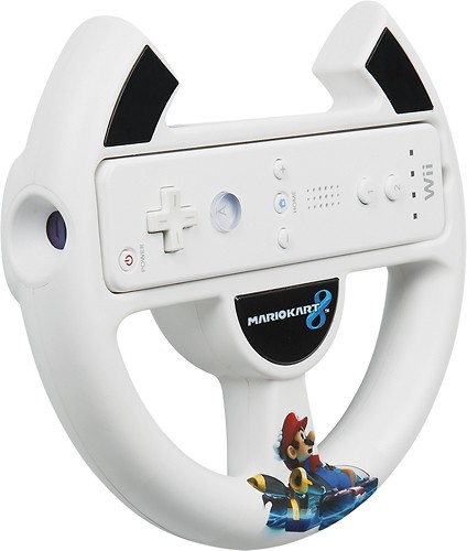 Best Buy Powera Mario Kart 8 Wheel For Nintendo Wii U Cpfa126620 7669