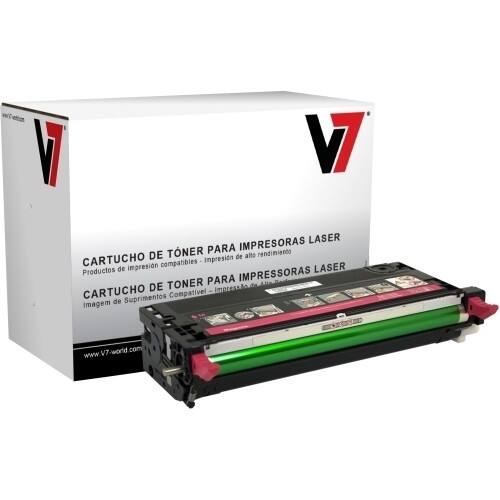 Front Standard. V7 - Toner Cartridge (RF013, XG727, 310-8399, 310-8400, 310-8096, 310-8097) - Magenta.