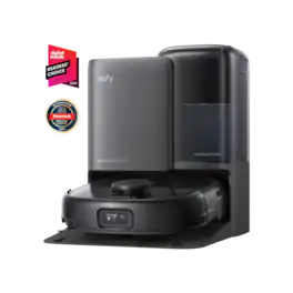 eufy - E25 Omni Robot Vacuum and Mop Combo,HydroJet System, 20,000Pa Turbo Suction, Zero-Tangle Design - Black