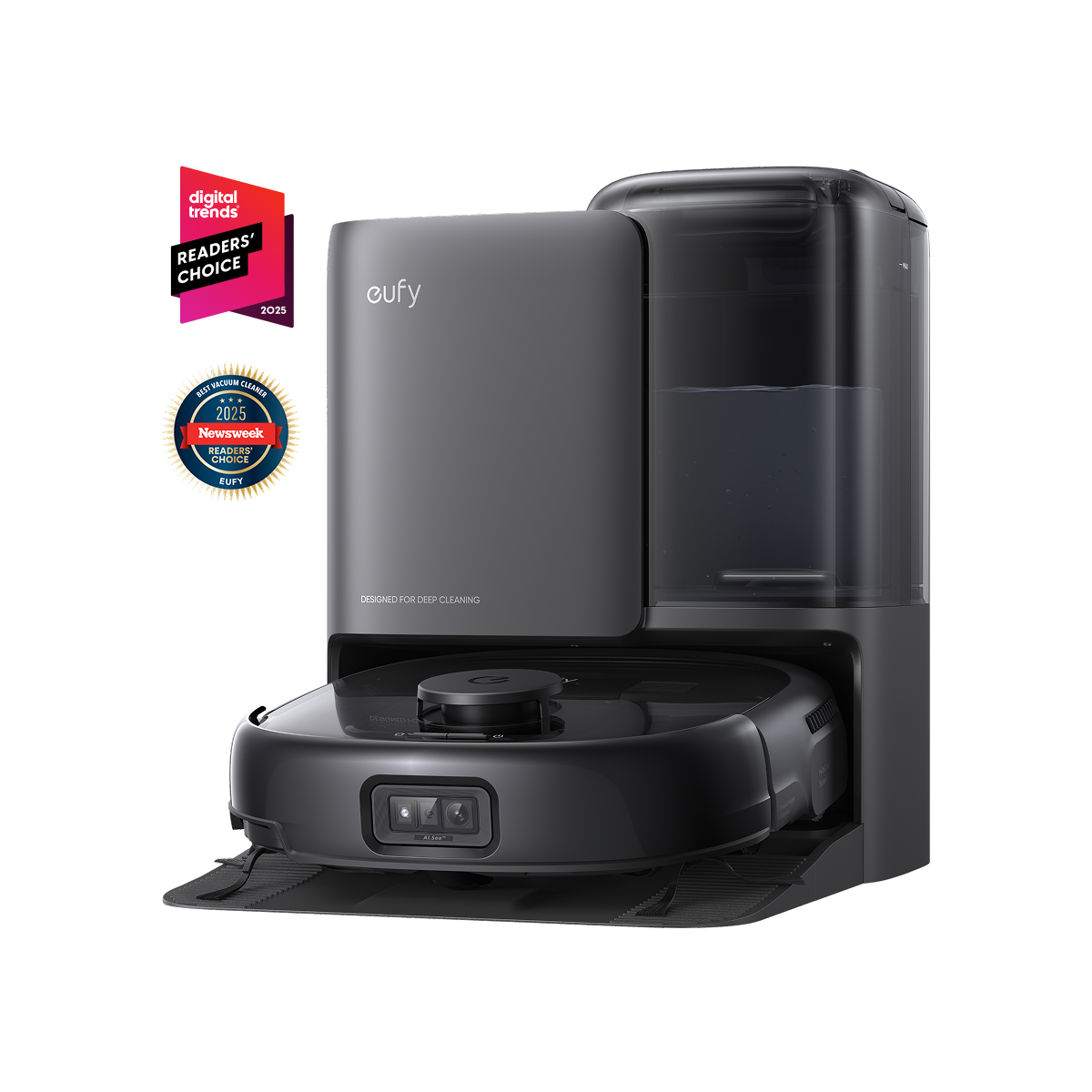 digital trends READERS' CHOICE 2025 eufy BEST TACOM CLEANER 2025 Newsweek READERS' CHOICE EUFT CGN0  DESIGNED FOR DEEP CLEANING