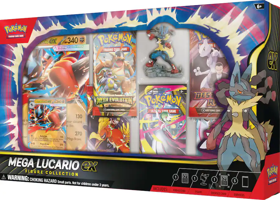 Pokémon Trading Card Game: Mega Lucario ex Figure Collection 10-10066 ...