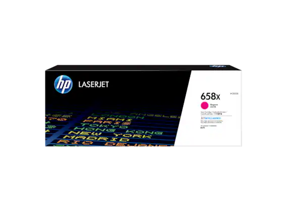Sure, here is the corrected and grouped text from the image:
---
**hp LASERJET**
**658x**
**W2003x**
**Toner Cartridge / Cartouche de toner / Tonerpatrone**
**HP JETINTELLIGENCE**
Plus pages, performance et protection.
HP LASERJET ENTERPRISE
**M751**
---
**MGRG**
**hp LASERJET W2003x 658x**
**Mogento a d**
**Toner Cartridge**
**Cartouche de toner**
**X Cortuho de Ceer e**
**~1 CNDON RRRNGELEI JETINTELLIGENCE PA MI**
**- Fape - - - bt PAR1E R 1S - - normane - T MPSI - ARE ENERPENLE V**
**HONG KONG HEW MADR TORK - ID RI D6 3E DEJANE**
---
This text appears to be a mix of product information and possibly some scrambled or unrelated text. The main product details are grouped together, while the rest seems