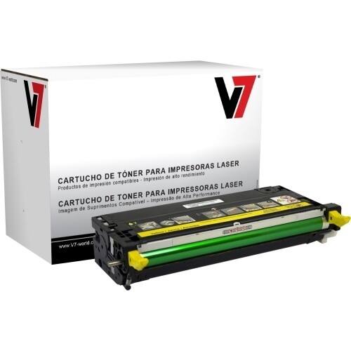 Front Standard. V7 - Toner Cartridge (NF556, XG724, 310-8401, 310-8402, 310-8098, 310-8099) - Yellow.