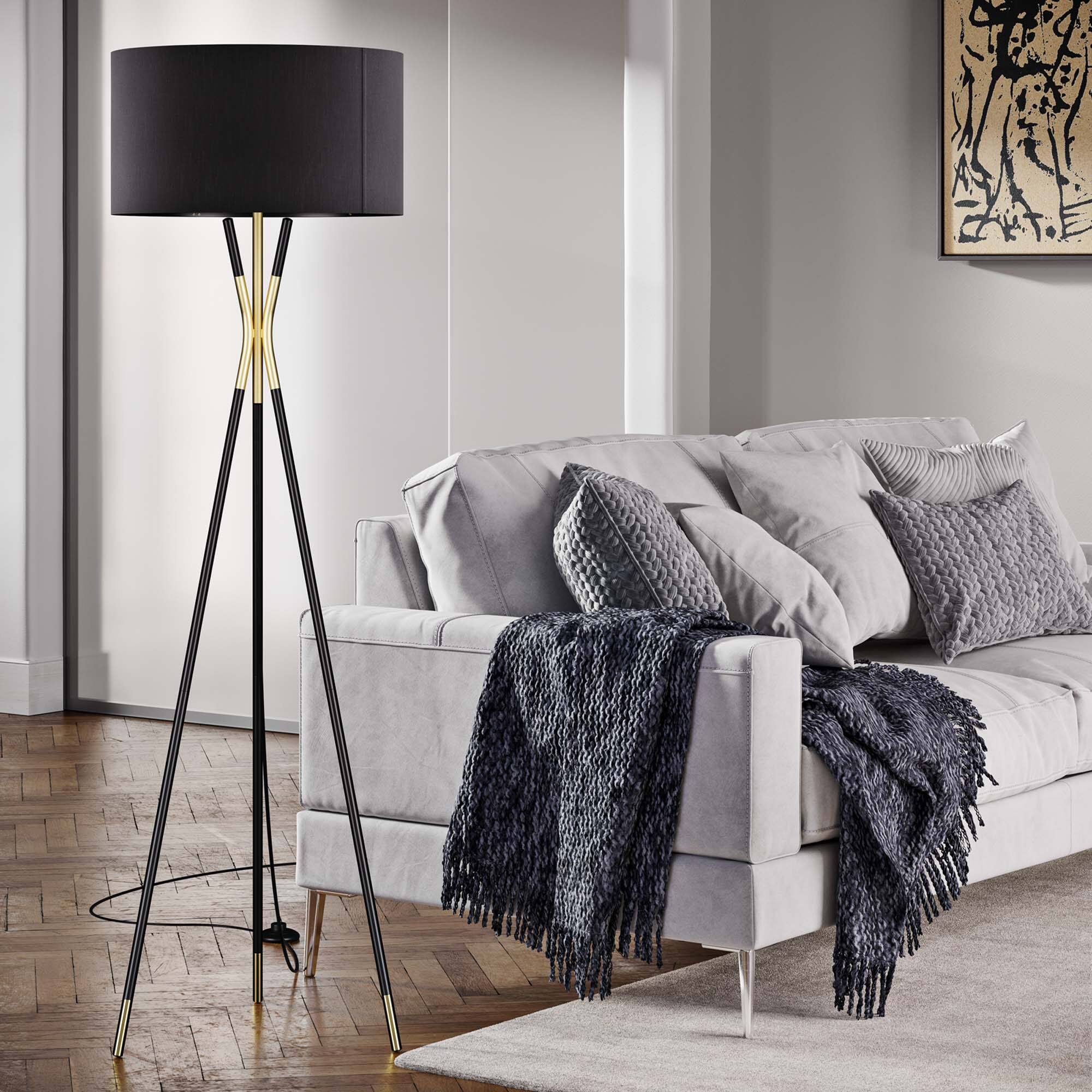 Back. Modway - Audrey Standing Floor Lamp by Modway - Black Black.