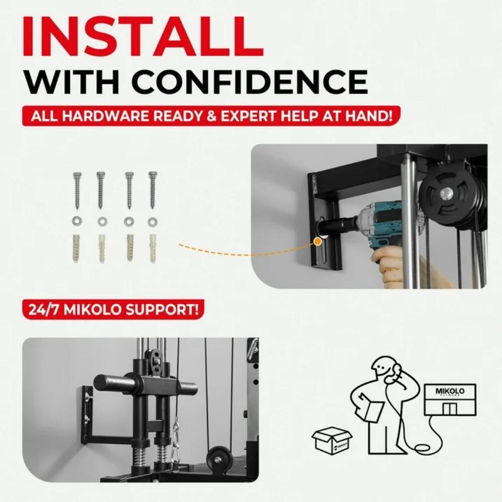 INSTALL WITH CONFIDENCE  
ALL HARDWARE READY & EXPERT HELP AT HAND!  
24/7 MIKOLO SUPPORT!