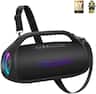 Tronsmart - Bang 2 Portable Bluetooth Speaker, 90W Stereo Sound, Bassup, IPX6 Waterproof, 26H Playtime, TWS Pairing, EQ & RGB Lights - Black