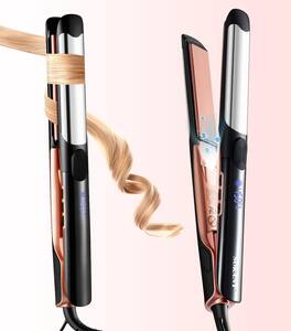 Reds Spade - Flat Iron Hair Straightener And Titanium Curler Dual Smart 3d Ceramic Floating Plates Ionic Temps Settings - Default