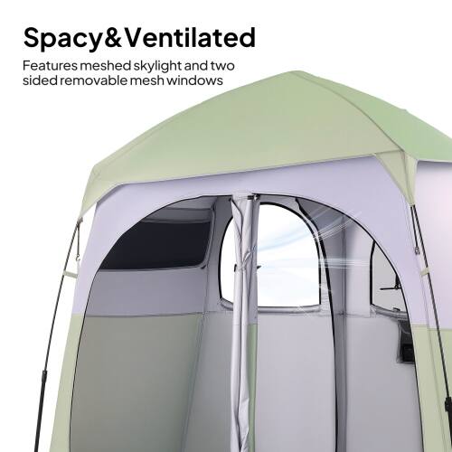 Spacy & Ventilated  
Features meshed skylight and two sided removable mesh windows