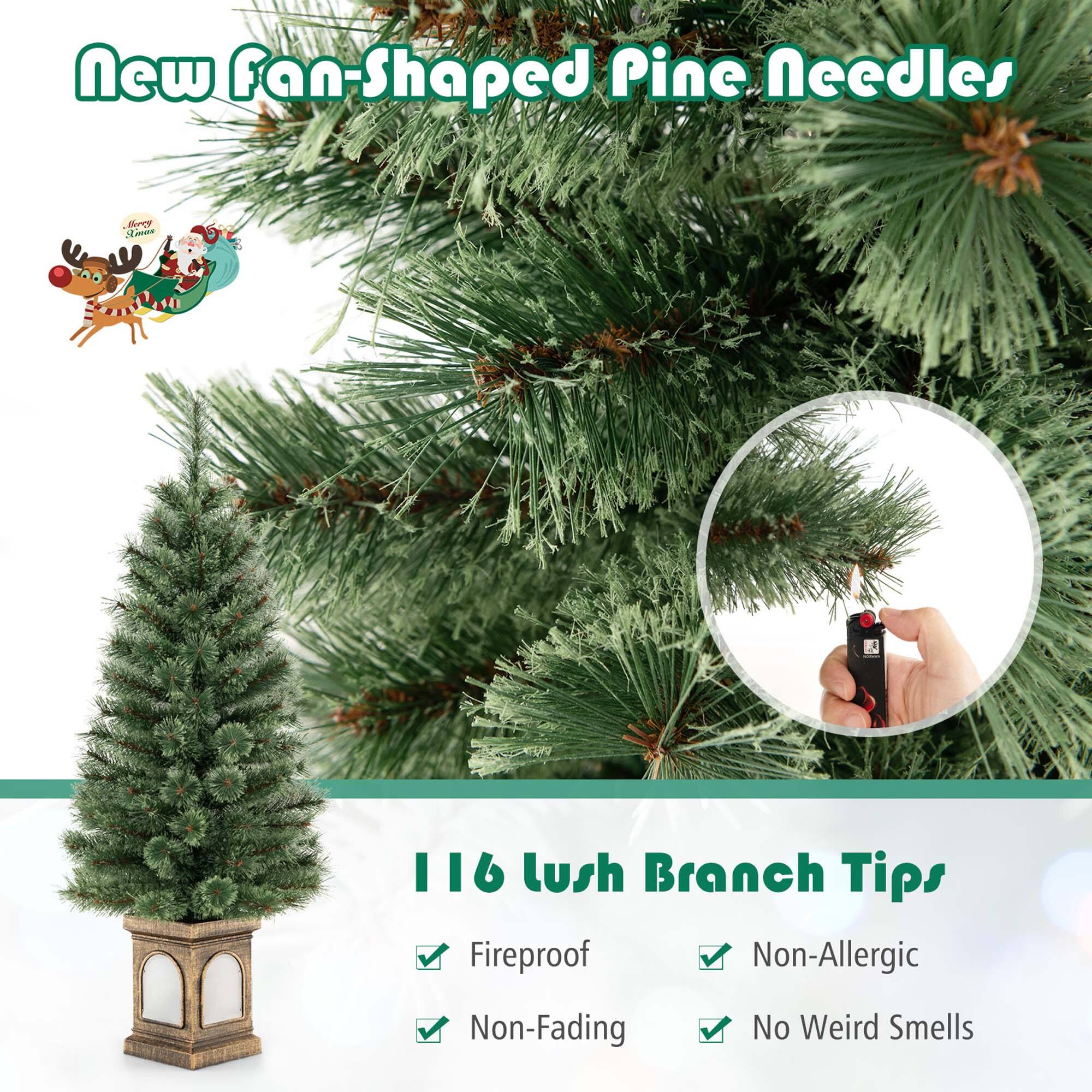 New fan-shaped pine needles 116 lush branch tips Fireproof Non-Allergic Non-Fading No Weird Smells