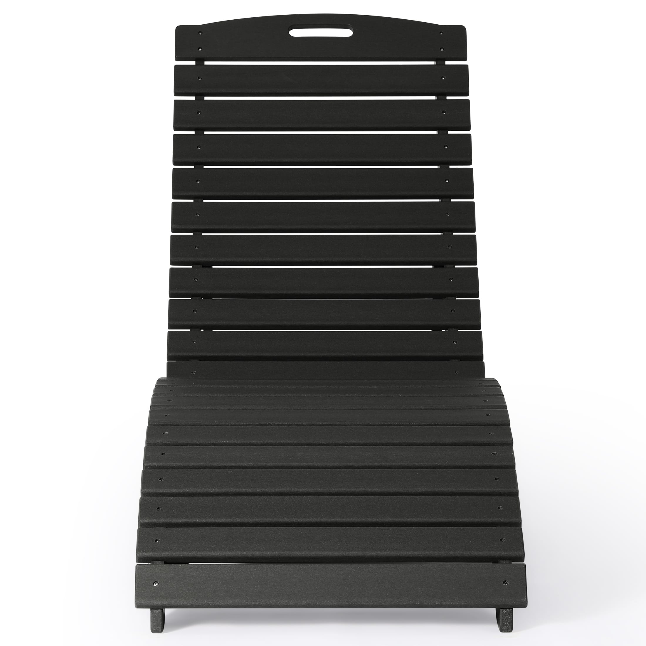 WestinTrends - Ventura Outdoor HDPE In-Pool Patio Chaise Lounge Chair With Wheels - Black