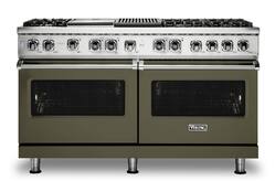 Viking - 5-Series Dual Fuel Self-Clean 60"W Sealed Burner Range - Martini - Front_Zoom