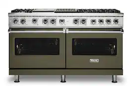 Viking - 5-Series Dual Fuel Self-Clean 60"W Sealed Burner Range - Martini