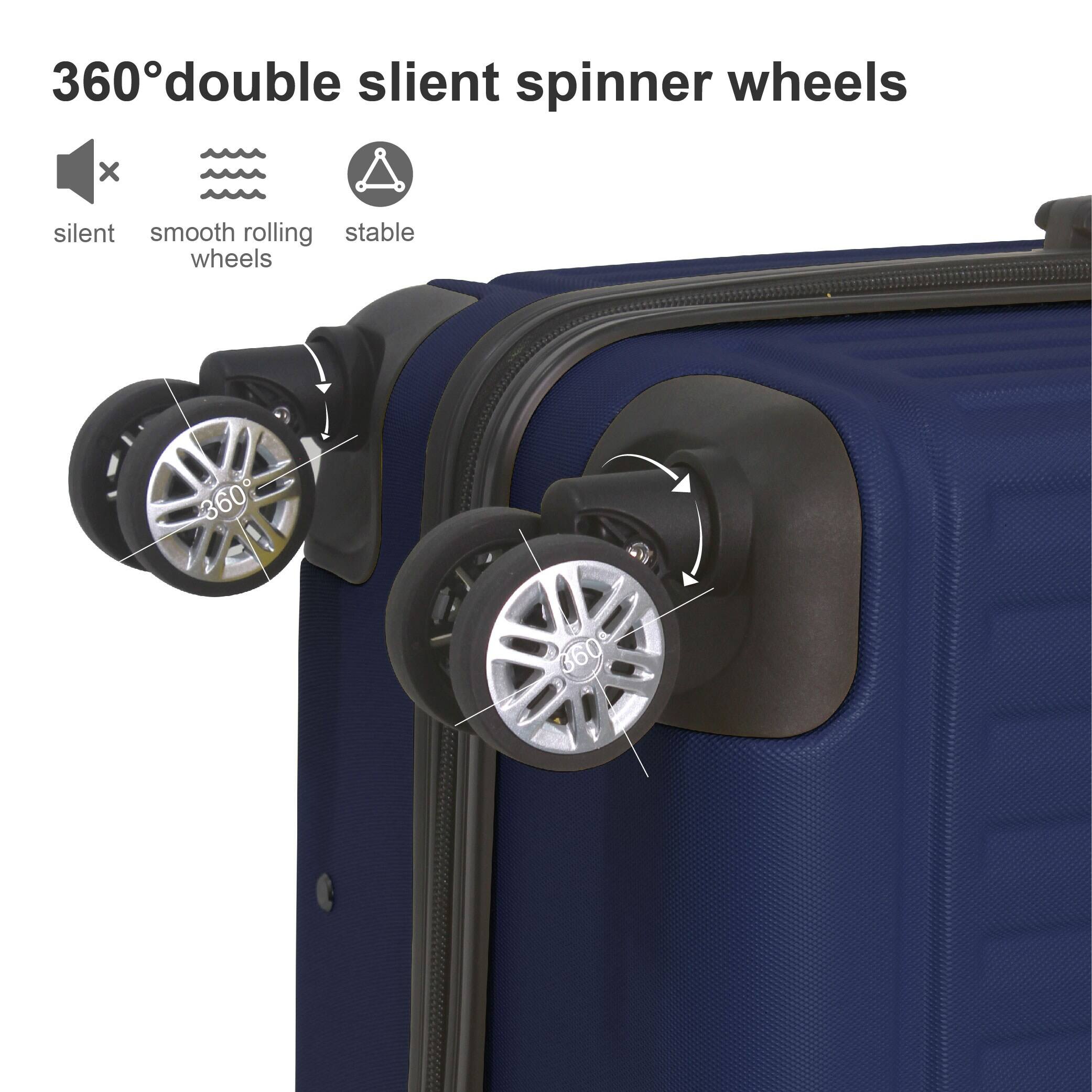 360° double silent spinner wheels

- silent
- smooth rolling wheels
- stable