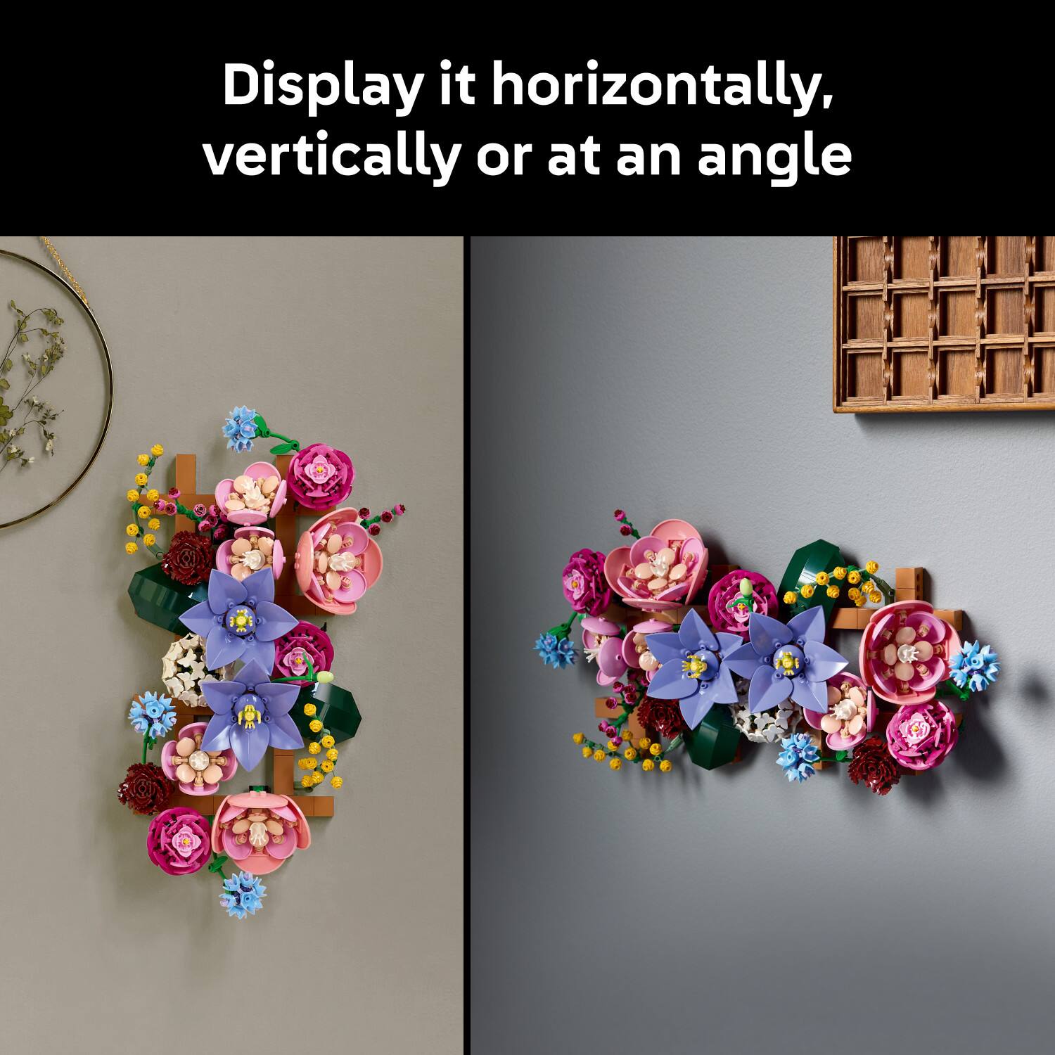 Display it horizontally, vertically or at an angle